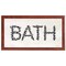 9" x 18" Bath Sign Framed Wall Art, Contemporary Home Décor for Bath and Bathroom, Glass Facing and Hanging Hardware Included